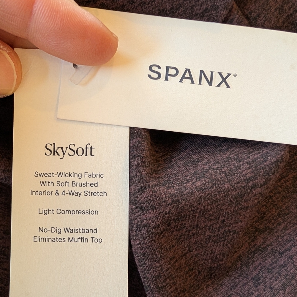NWT Spanx Sky Soft Wide Leg Pant Truffle Brown Heather SIZE 1X - Picture 2 of 8